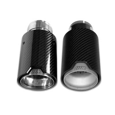 Double layer factory sales carbon fiber exhaust tips for car accessories modificated muffler pipe