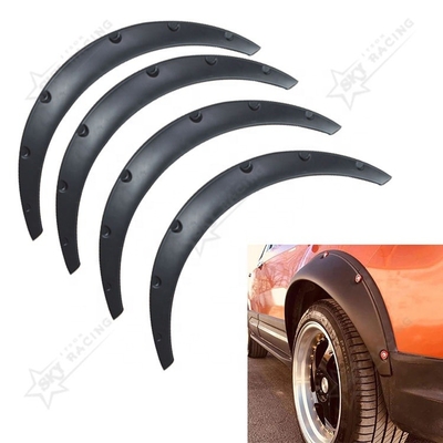 Black Plastic Easy Body 4x4 Wide Body Car Universal ABS Cover Wheel Arch Shock Absorber Balance Protector Eyebrow Extension JDM Wheel Arch Shock Absorber Flares